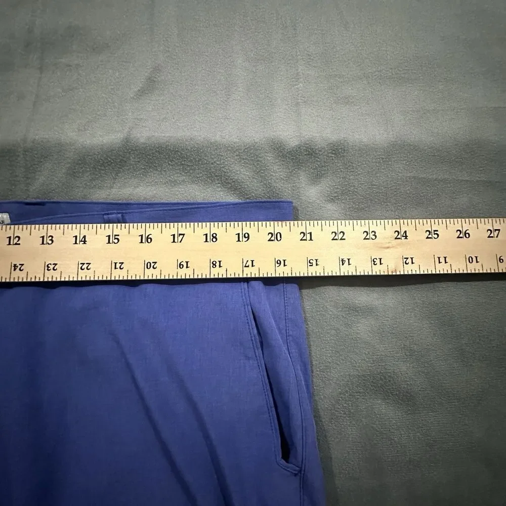 Peter Millar Chino Shorts Mens 40 Blue Wicking Casual Stretch Crown Golf Hiking